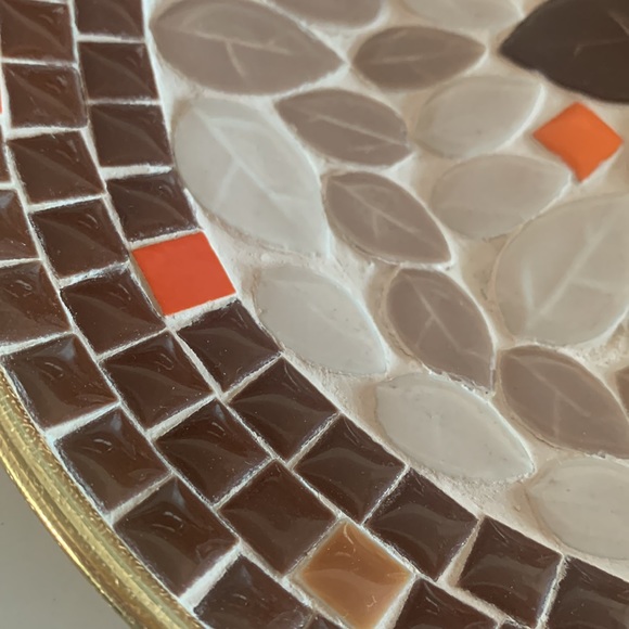 Wonderfully mid century modern mosaic tile plate Made in Japan - Picture 2 of 6
